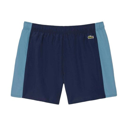 Front - Lacoste Mens Colour Block Swimming Trunks