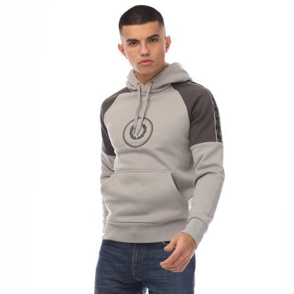 Front - Fred Perry Mens Circle Logo Hoodie