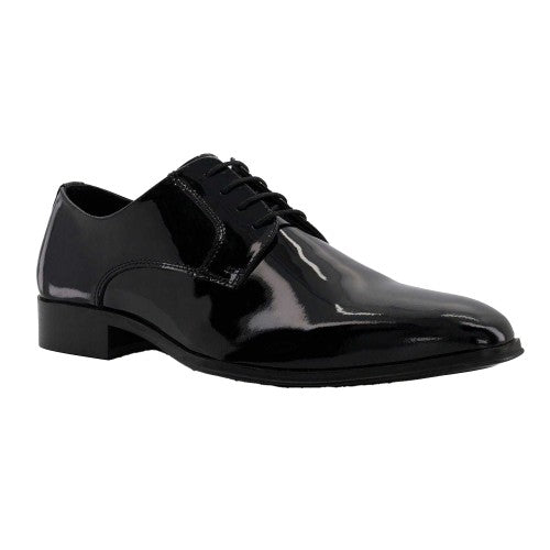 Front - Dune London Mens Smart Patent Sheer Gibson Shoes