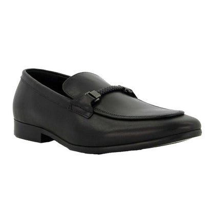 Front - Dune London Mens Plaited Leather Snaffle Loafers