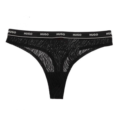Front - Hugo Womens/Ladies Lace Thong