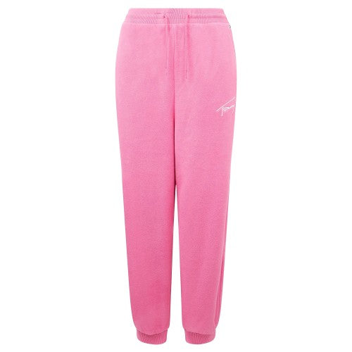 Front - Tommy Hilfiger Womens/Ladies Fleece Signature Jogging Bottoms