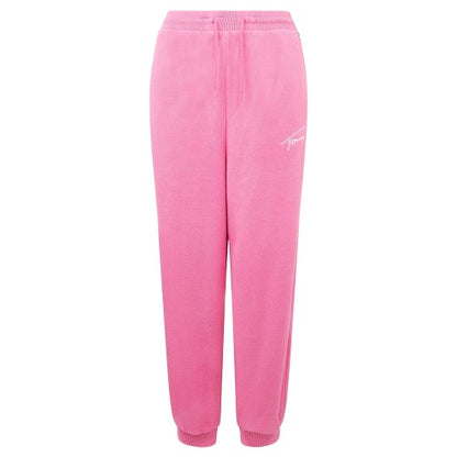 Front - Tommy Hilfiger Womens/Ladies Fleece Signature Jogging Bottoms