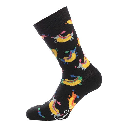 Front - Happy Socks Unisex Adult Hot Dog Crew Socks