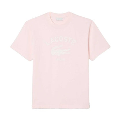 Front - Lacoste Unisex Adult Signature Print Cotton T-Shirt