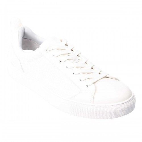 Front - Hugo Mens Morrie Tonal Monogram Faux Leather Trainers