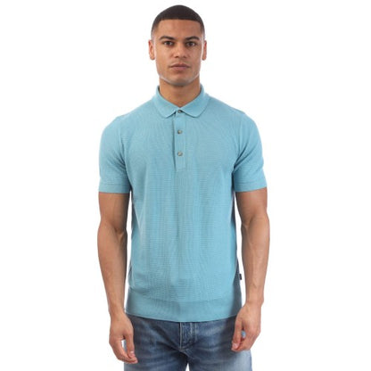 Front - Boss Mens H-Iannotti Knitted Polo Shirt
