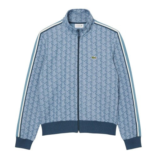 Front - Lacoste Mens Paris Jacquard Zipped Track Jacket