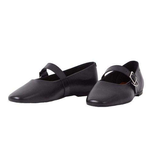 Front - Vagabond Shoemakers Womens/Ladies Jolin Buckle Leather Ballet Flats