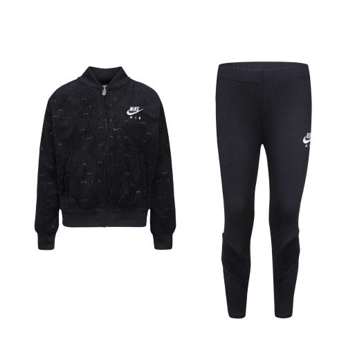 Front - Nike Childrens/Kids Air Velour Top & Bottom Set