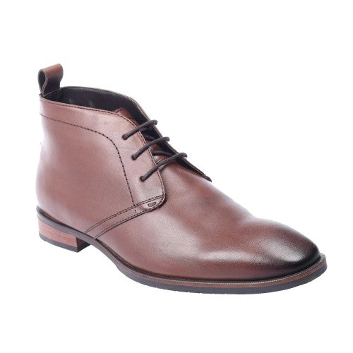 Front - Dune London Mens Mervin Leather Chukka Boots