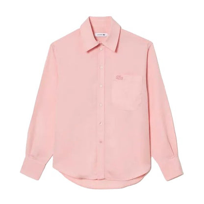 Front - Lacoste Womens/Ladies Flowing Lyocell Oversized Shirt