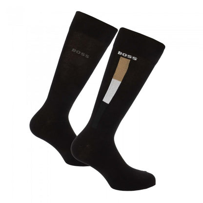 Front - Boss Mens Iconic Stripe Socks (Pack of 2)