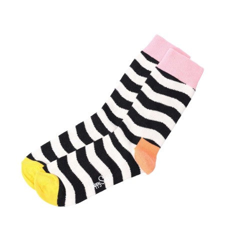 Front - Happy Socks Baby Wavy Striped Socks (Pack of 2)