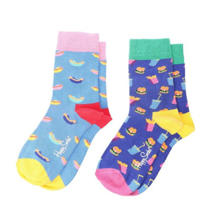 Front - Happy Socks Baby Hamburger Logo Socks (Pack of 2)