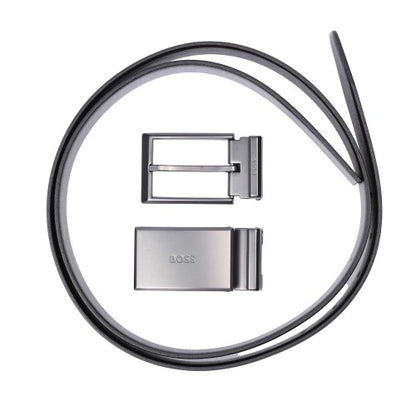 Front - Boss Mens Georg Leather Belt