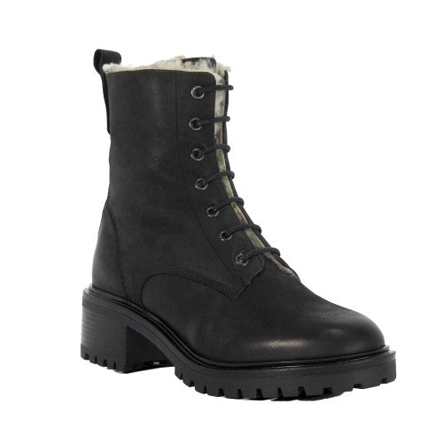 Front - Dune London Womens/Ladies Paniz Faux Fur Lined Chunky Ankle Boots