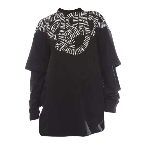 Front - Marcelo Burlon Womens/Ladies Snake Wings Double Sleeve T-Shirt