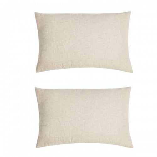 Front - In Home Cotton Linen Rectangular Cushion Cover (Pack of 2)