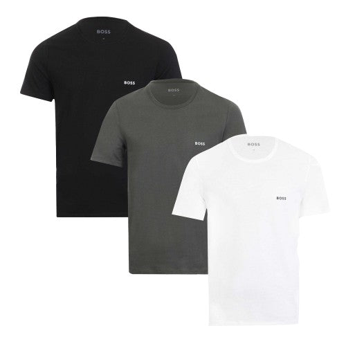 Front - Boss Mens Logo T-Shirt (Pack of 3)
