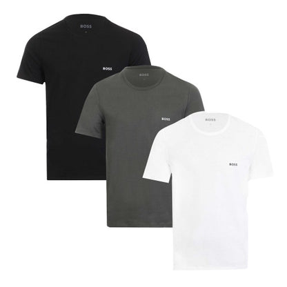 Front - Boss Mens Logo T-Shirt (Pack of 3)