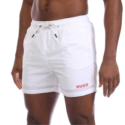 Front - Hugo Mens Haiti Contrast Logo Swim Shorts