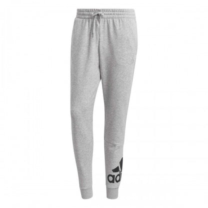 Front - Adidas Mens French Terry Logo Tapered Leg Jogging Bottoms
