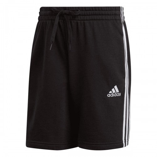 Front - Adidas Mens Essentials French Terry 3 Stripes Shorts
