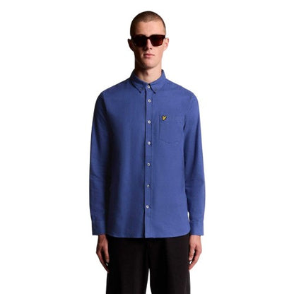 Front - Lyle & Scott Mens Plain Flannel Shirt