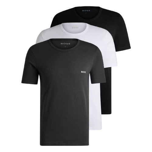Front - Boss Mens Embroidered Logo T-Shirt (Pack of 3)
