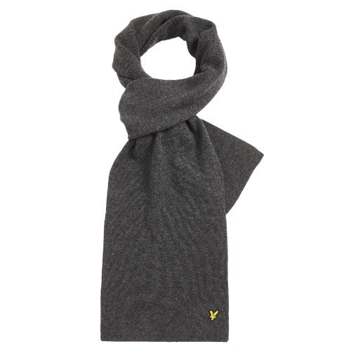 Front - Lyle & Scott Unisex Adult Lambswool Ribbed Scarf