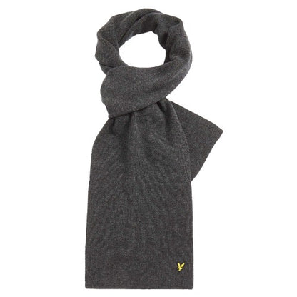 Front - Lyle & Scott Unisex Adult Lambswool Ribbed Scarf