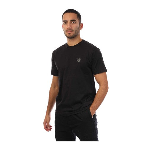 Front - Stone Island Mens T-Shirt Cotton Slim Jersey