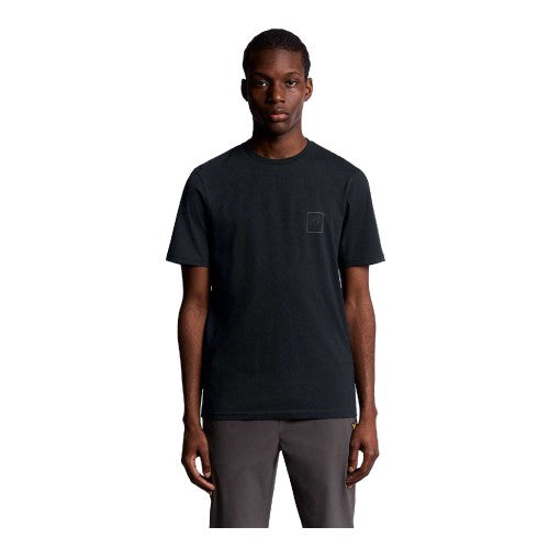 Front - Lyle & Scott Mens Graphic Rubberised Logo T-Shirt
