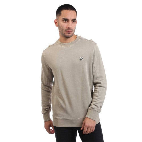 Front - Lyle & Scott Mens Natural Dyed Crew Neck Sweatshirt