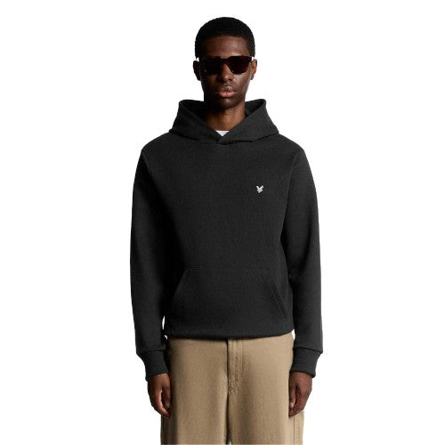 Front - Lyle & Scott Mens Diagonal Weave Hoodie