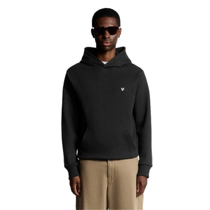 Front - Lyle & Scott Mens Diagonal Weave Hoodie