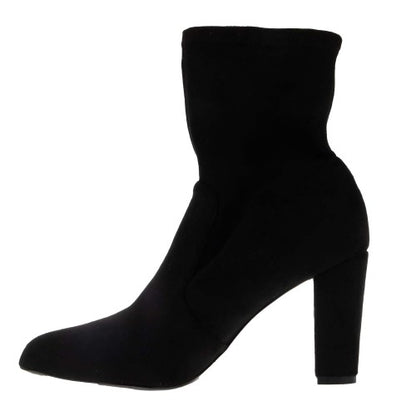 Front - Dune London Womens/Ladies Oty Suede Heeled Ankle Boots