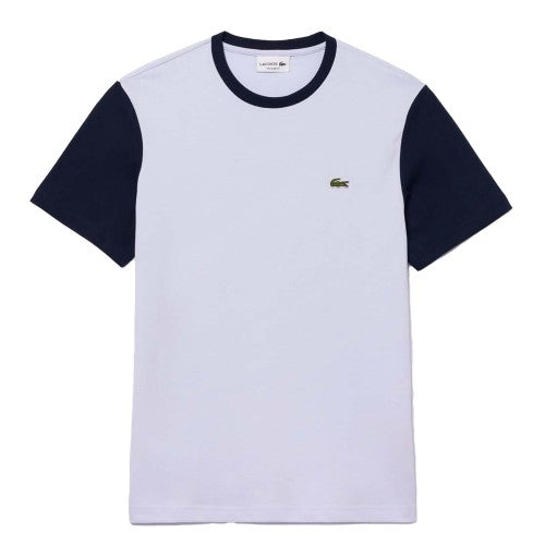 Front - Lacoste Mens Colour Block Jersey Regular T-Shirt