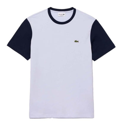 Front - Lacoste Mens Colour Block Jersey Regular T-Shirt