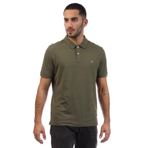 Front - Gant Mens Shield Pique Regular Polo Shirt