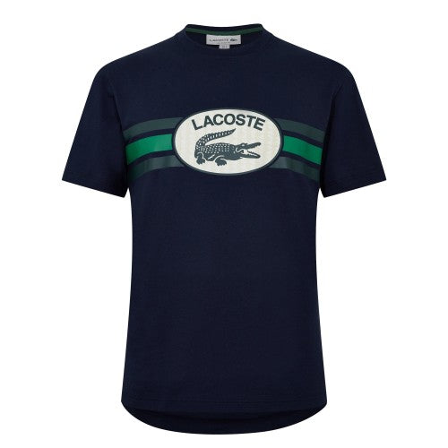 Front - Lacoste Mens Monogram Cotton T-Shirt