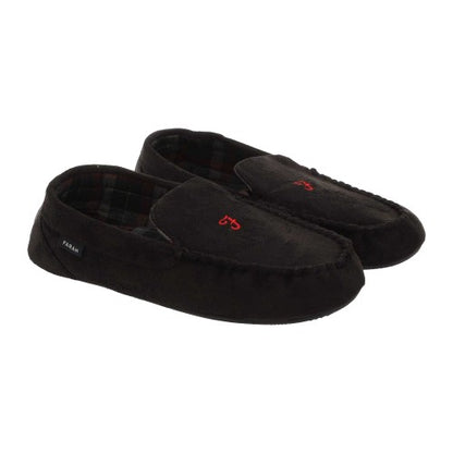 Front - Farah Mens Nicken Moccasin Slippers