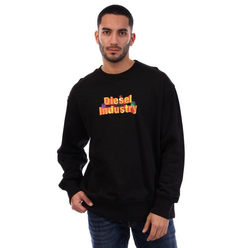 Front - Diesel Mens S-Macs Crew Neck Sweatshirt