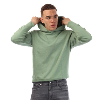 Front - Gant Mens Shield Logo Long-Sleeved Hoodie