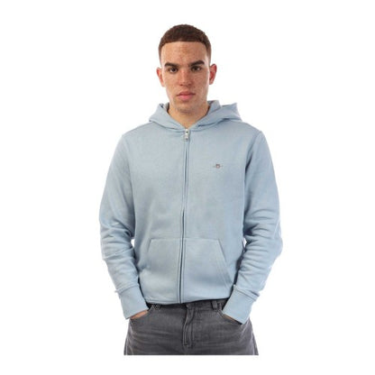 Front - Gant Mens Shield Full Zip Hoodie