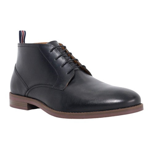 Front - Dune London Mens Minato Leather Lace Up Ankle Boots