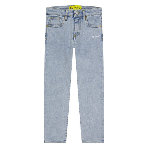 Front - Off White Childrens/Kids Rubber Arrow Denim Jeans