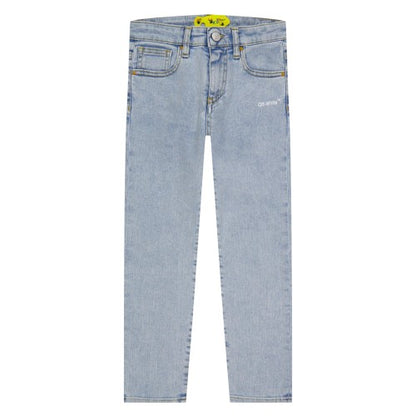 Front - Off White Childrens/Kids Rubber Arrow Denim Jeans