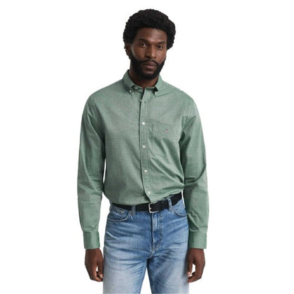 Front - Gant Mens Classic Regular Long-Sleeved Shirt